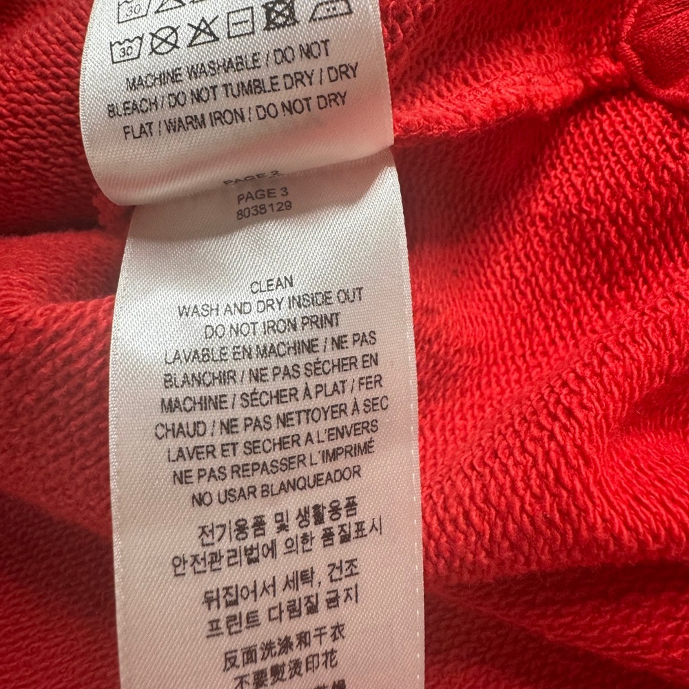 BURBERRY LOVE Hooded Oversized Sweatshirt Red St Valentine's Day NWT - Medium - Picture 13 of 15